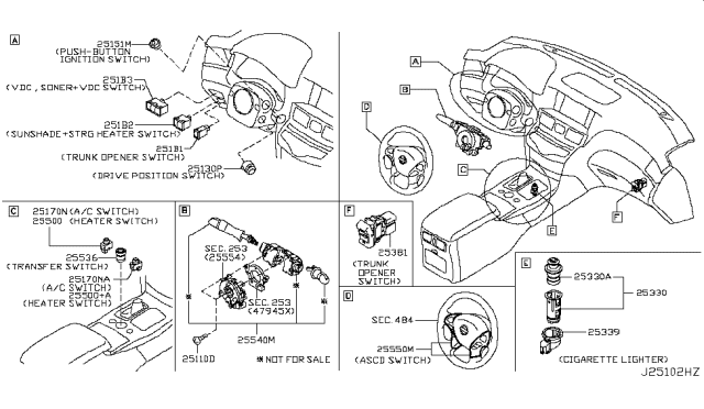 2014 Infiniti Q70 Hybrid Switch Diagram 3