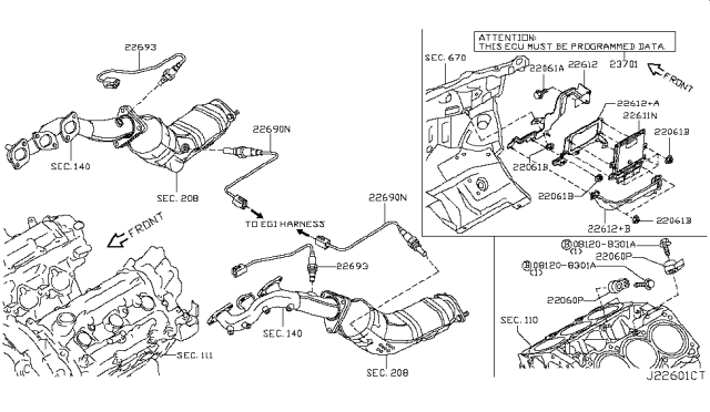 2018 Infiniti Q70 Hybrid Engine Control Module Diagram 1