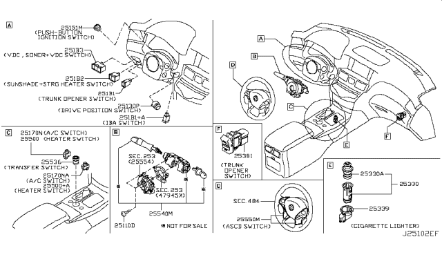 2014 Infiniti Q70 Hybrid Switch Diagram 4