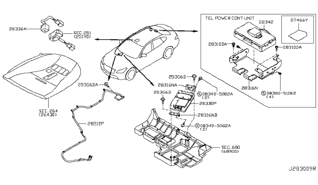 2015 Infiniti Q70 Hybrid Telephone Diagram