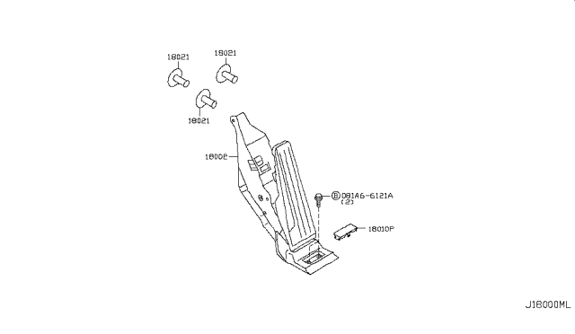 2018 Infiniti Q70 Hybrid Accelerator Linkage Diagram 1