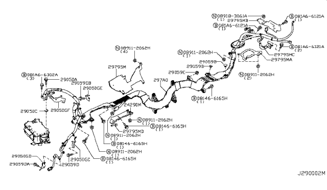 2018 Infiniti Q70 Electric Vehicle Drive System Diagram 1