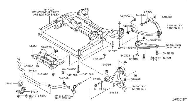 2014 Infiniti Q70 Hybrid Front Suspension Diagram 2