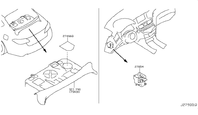 2014 Infiniti Q70 Hybrid Air Purifier Diagram 1