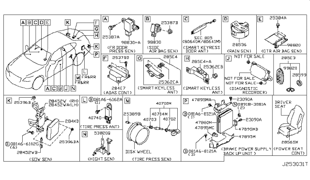2015 Infiniti Q70 Hybrid Electrical Unit Diagram 1