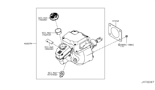 2015 Infiniti Q70 Brake Servo &             Servo Control Diagram 2