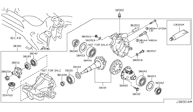 2017 Infiniti Q70 Rear Final Drive Diagram 1