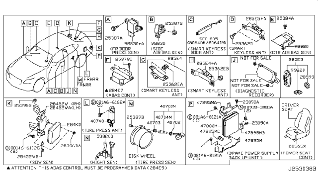 2016 Infiniti Q70 Electrical Unit Diagram 1