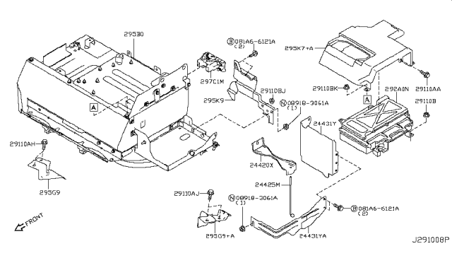 2015 Infiniti Q70 Switch-Disconnect,Service Diagram for 297C1-1MG0A