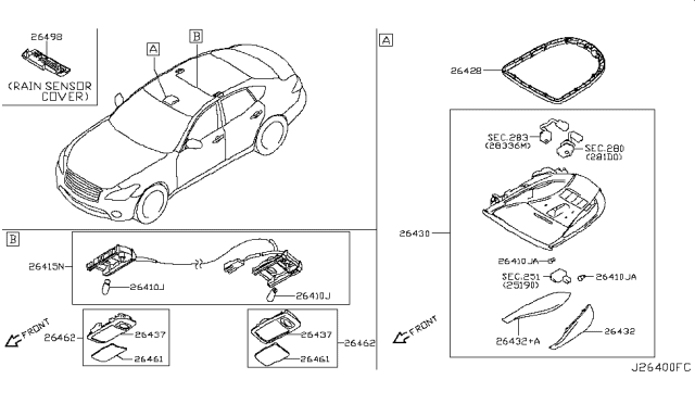 2016 Infiniti Q70 Room Lamp Diagram