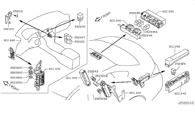 2017 Infiniti Q70 Hybrid Relay Diagram 3
