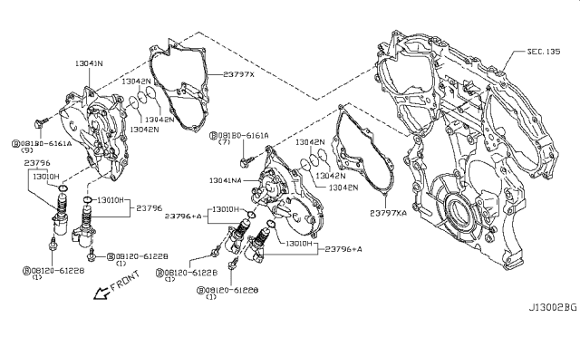 2017 Infiniti Q70 Hybrid Camshaft & Valve Mechanism Diagram 2