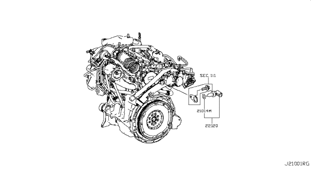 2018 Infiniti QX30 Water Pump, Cooling Fan & Thermostat Diagram 2