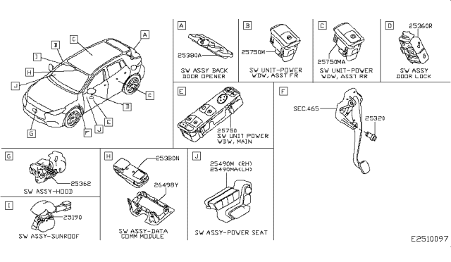 2019 Infiniti QX30 Switch Diagram 1