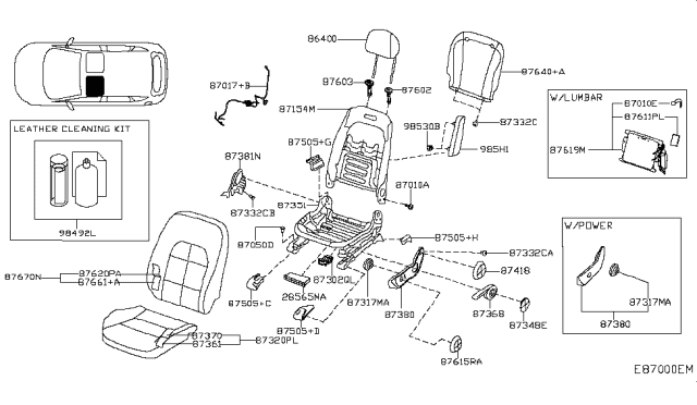 2018 Infiniti QX30 Front Seat Diagram 3