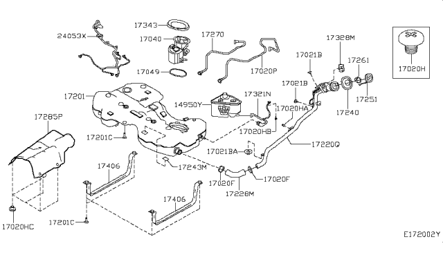 2019 Infiniti QX30 Fuel Tank Diagram 2