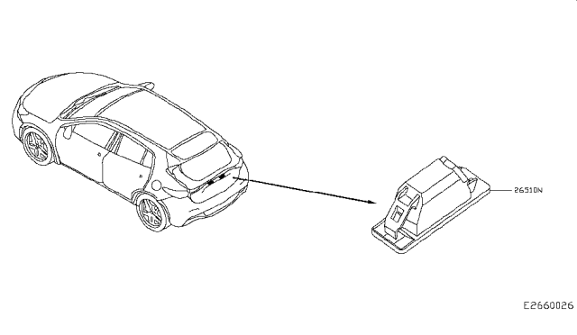 2018 Infiniti QX30 License Plate Lamp Diagram