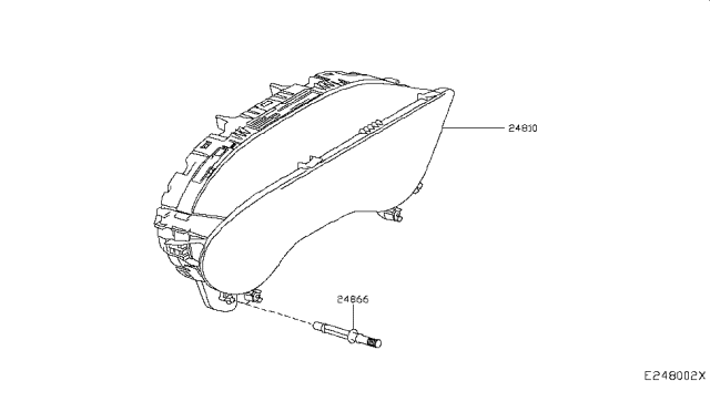 2019 Infiniti QX30 Instrument Combination Meter Assembly Diagram for 24810-HW50A