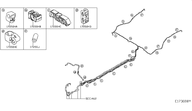 2017 Infiniti QX30 Insulator Diagram for 46271-5DD0C