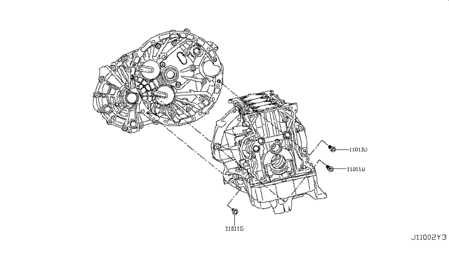 2019 Infiniti QX30 Cylinder Block & Oil Pan Diagram 2