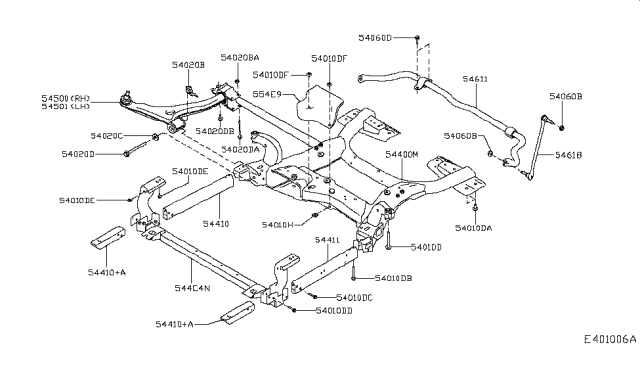 2018 Infiniti QX30 Front Suspension Diagram 1