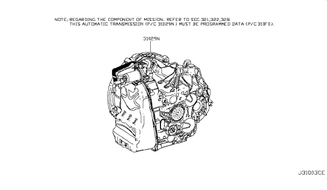 2019 Infiniti QX30 Automatic Transmission-W/O Programming Diagram for 31010-5DS3A