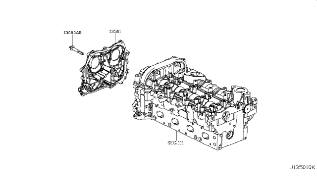 2017 Infiniti QX30 Front Cover,Vacuum Pump & Fitting Diagram 1