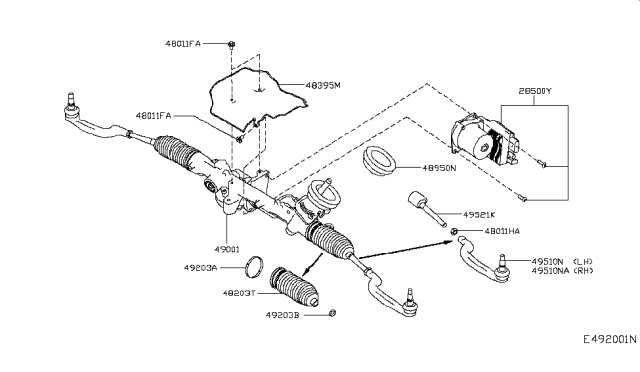 2018 Infiniti QX30 Power Steering Gear Diagram 1