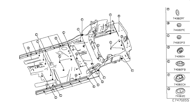 2018 Infiniti QX30 Floor Fitting Diagram 2