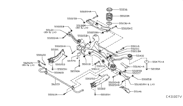 2019 Infiniti QX30 Rear Suspension Diagram 8