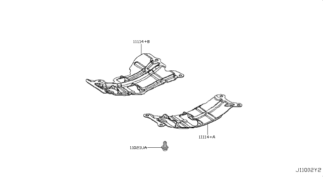 2019 Infiniti QX30 Baffle Plate-Oil Pan Diagram for 11114-HG00D