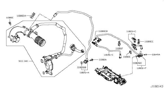 2017 Infiniti QX30 Crankcase Ventilation Diagram 2