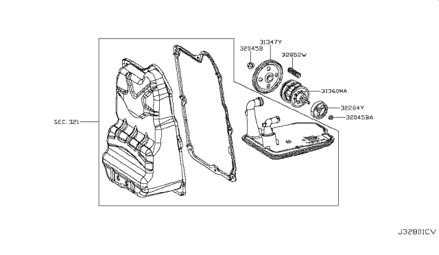 2018 Infiniti QX30 Nut Diagram for 32898-HG00A