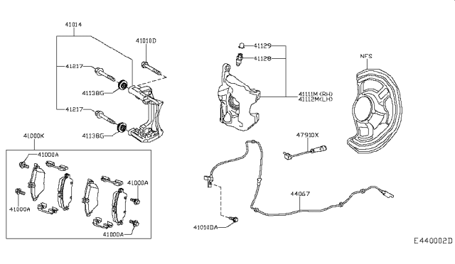 2018 Infiniti QX30 Member-Torque,Front,RH Diagram for 41014-5DA0A