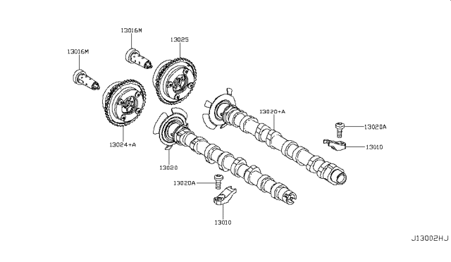 2017 Infiniti QX30 Camshaft Assy Diagram for 13020-HG02A