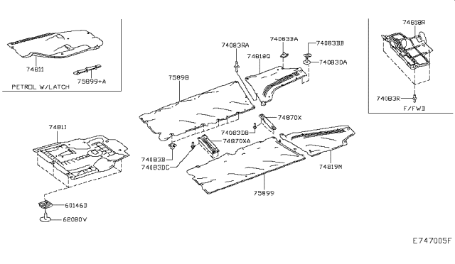 2019 Infiniti QX30 Floor Fitting Diagram 1