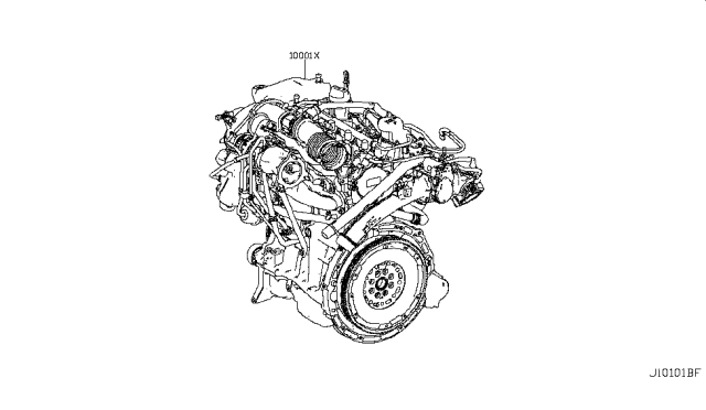 2019 Infiniti QX30 Bare & Short Engine Diagram