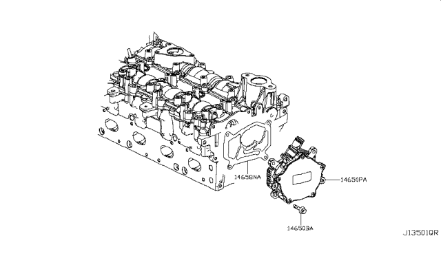 2017 Infiniti QX30 Front Cover,Vacuum Pump & Fitting Diagram 6