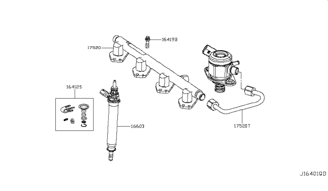 2018 Infiniti QX30 Fuel Strainer & Fuel Hose Diagram 1