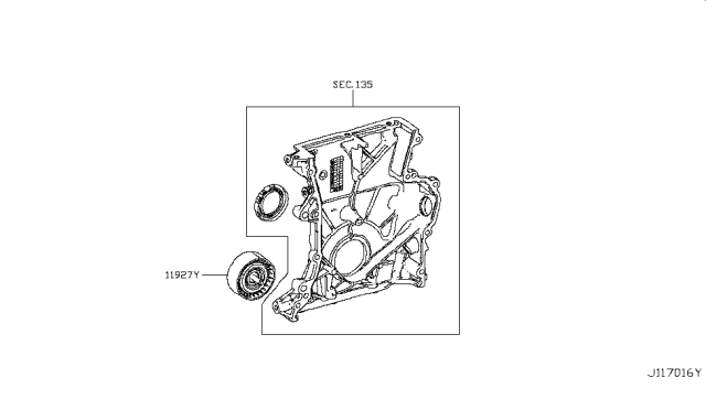 2017 Infiniti QX30 Fan,Compressor & Power Steering Belt Diagram 5