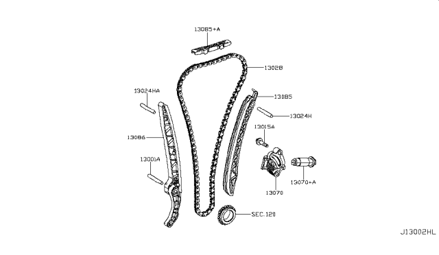 2017 Infiniti QX30 Camshaft & Valve Mechanism Diagram 2