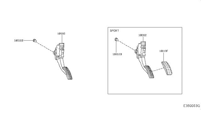 2017 Infiniti QX30 Accelerator Linkage Diagram 1