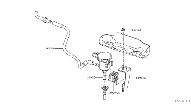 2017 Infiniti QX30 Engine Control Vacuum Piping Diagram 2