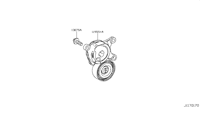 2017 Infiniti QX30 Fan,Compressor & Power Steering Belt Diagram 4