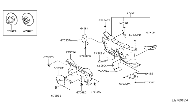 2019 Infiniti QX30 Dash Panel & Fitting Diagram 1