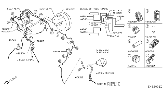 2019 Infiniti QX30 Brake Piping & Control Diagram 2