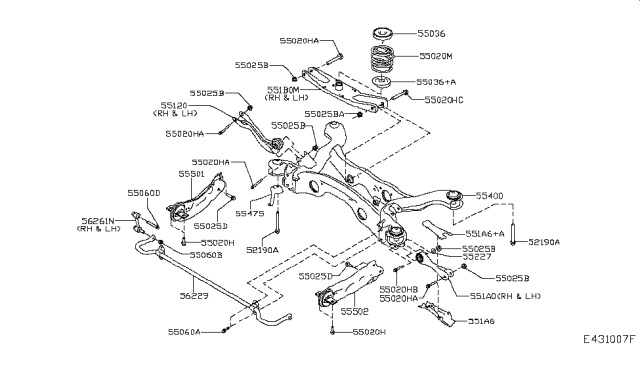 2019 Infiniti QX30 Rear Suspension Diagram 5