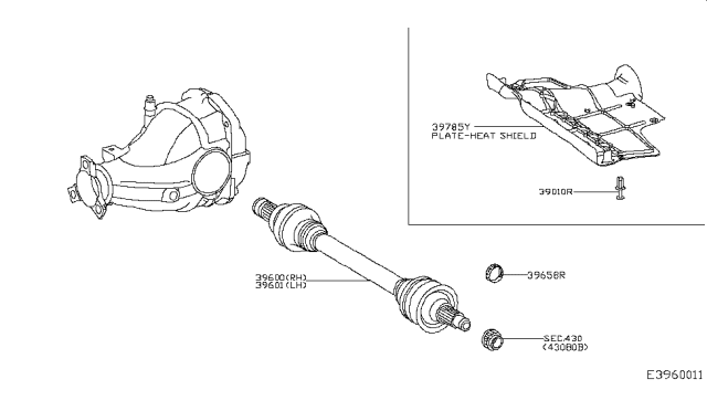 2019 Infiniti QX30 Rear Drive Shaft Diagram 2