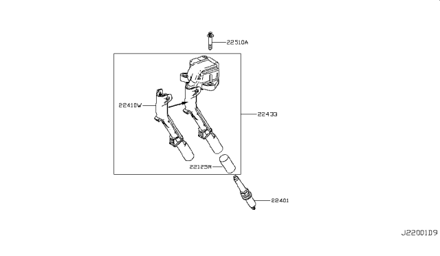 2017 Infiniti QX30 Spark Plug Diagram for B2401-HG00B