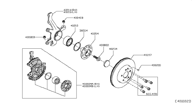 2018 Infiniti QX30 Rotor-Disc Brake,Front Diagram for 40206-5DH0A